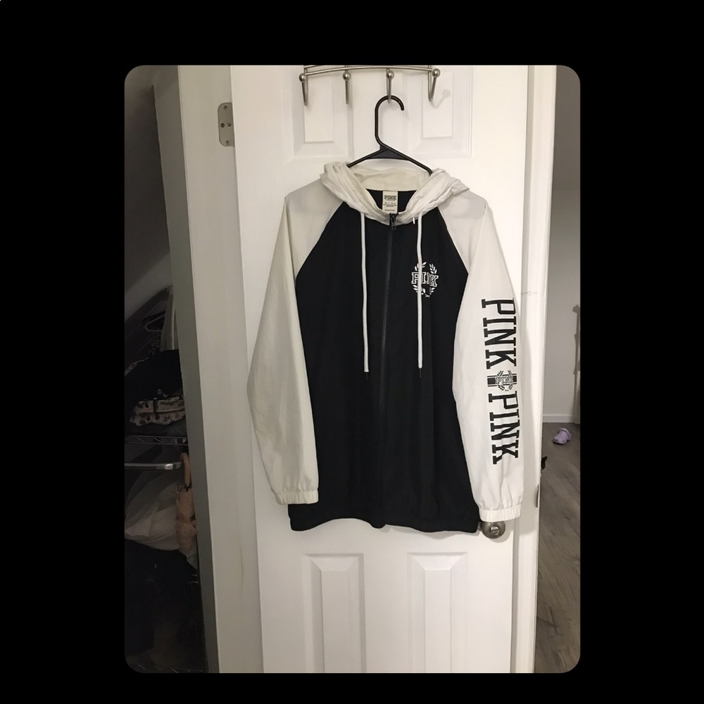 PINK BLACK & WHITE WINDBREAKER